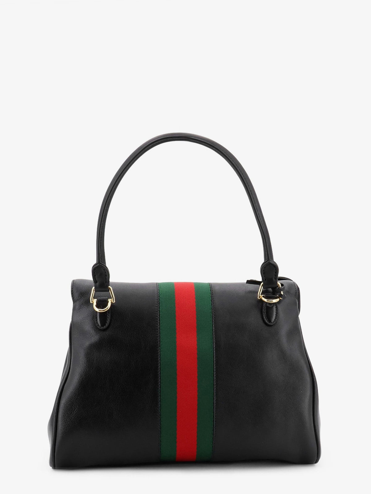 Paparazzo leather handbag with front Web detail