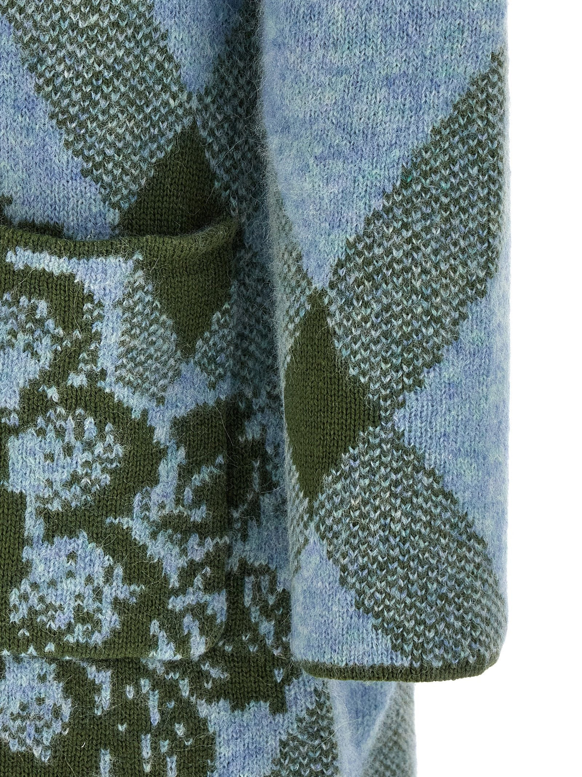 Patchwork intarsia cardigan