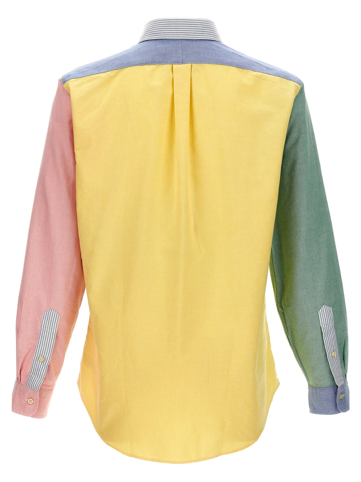 Patchwork shirt with logo embroidery