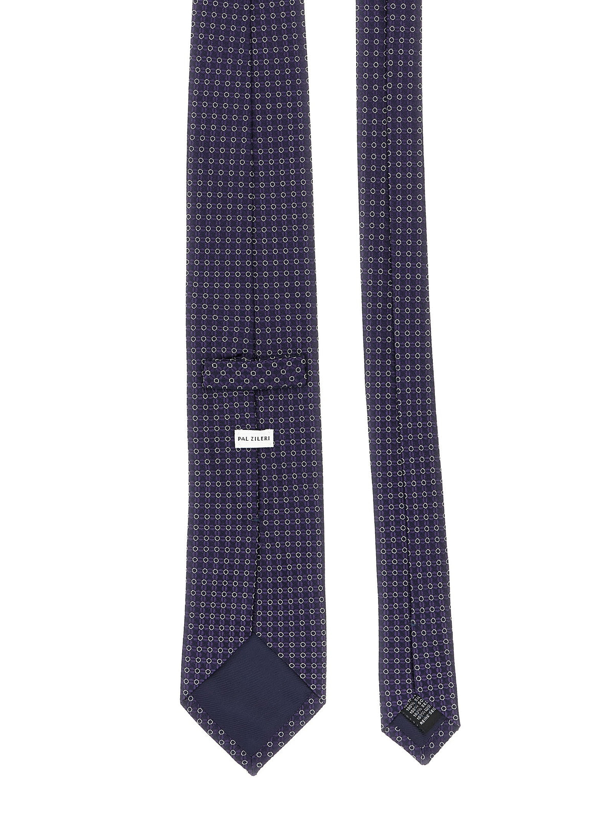 Patterned silk tie