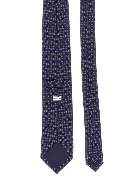 Patterned silk tie