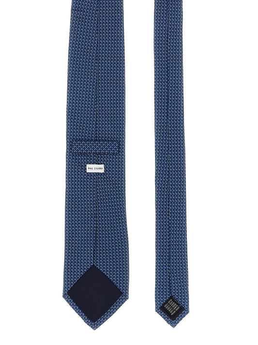 Patterned silk tie