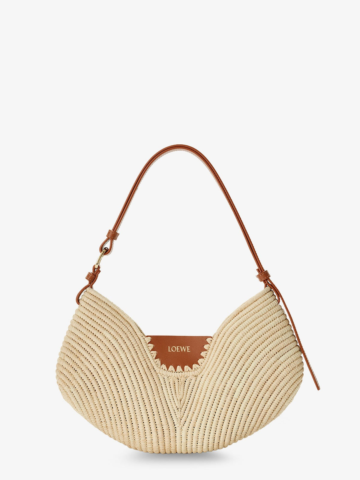 Paula's Ibiza-Swing leather and raffia shoulder bag