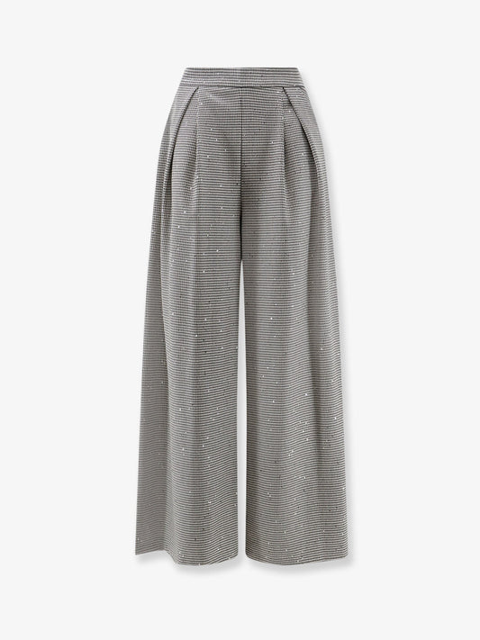 Pied-de-poule trousers with sequins