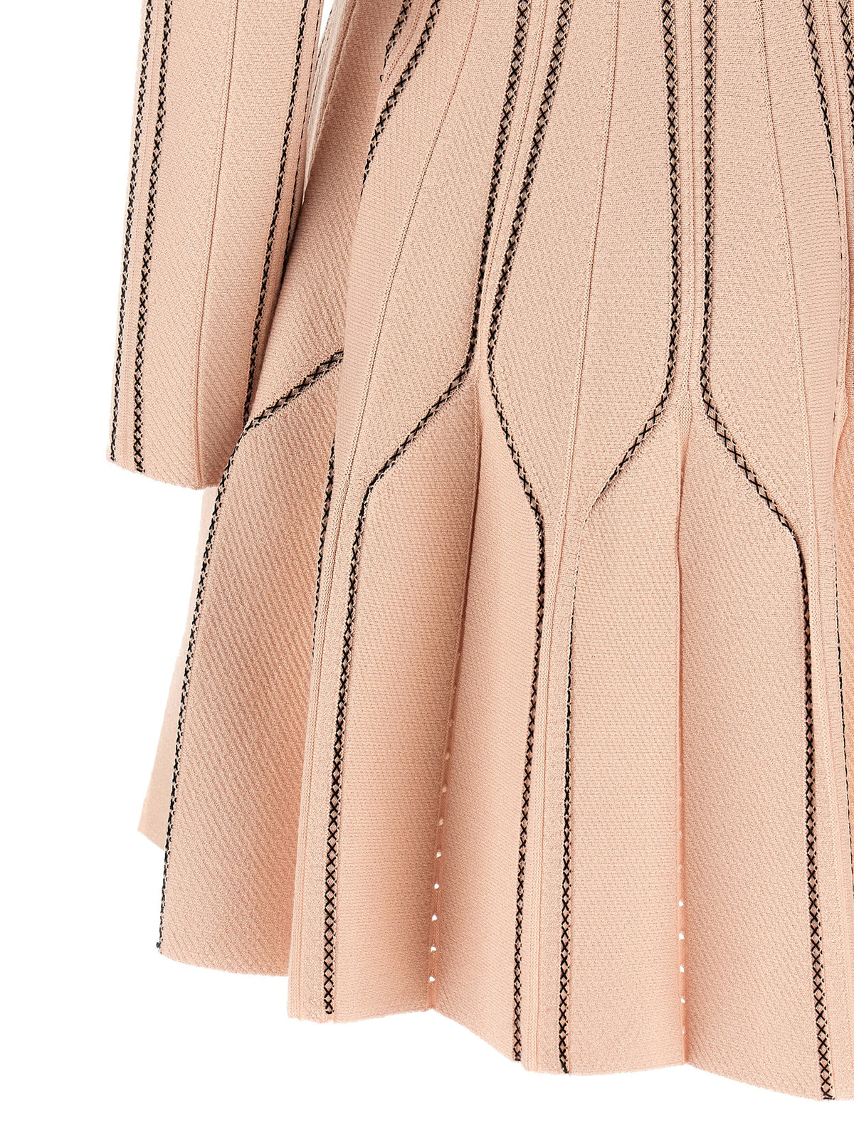 Pink origami knit dress