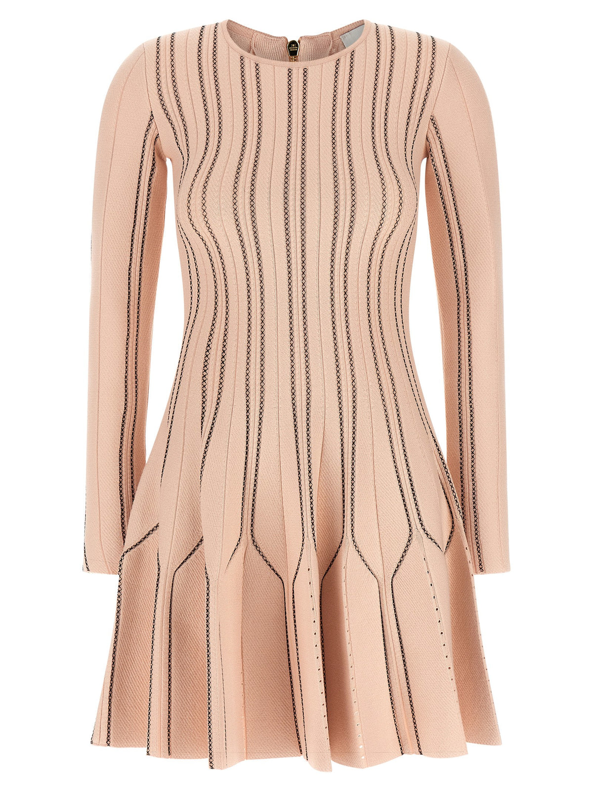 Pink origami knit dress