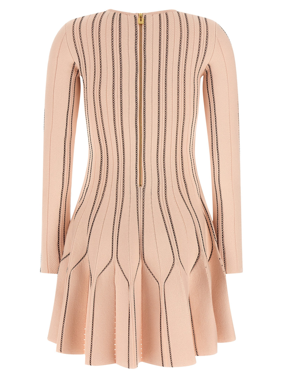 Pink origami knit dress