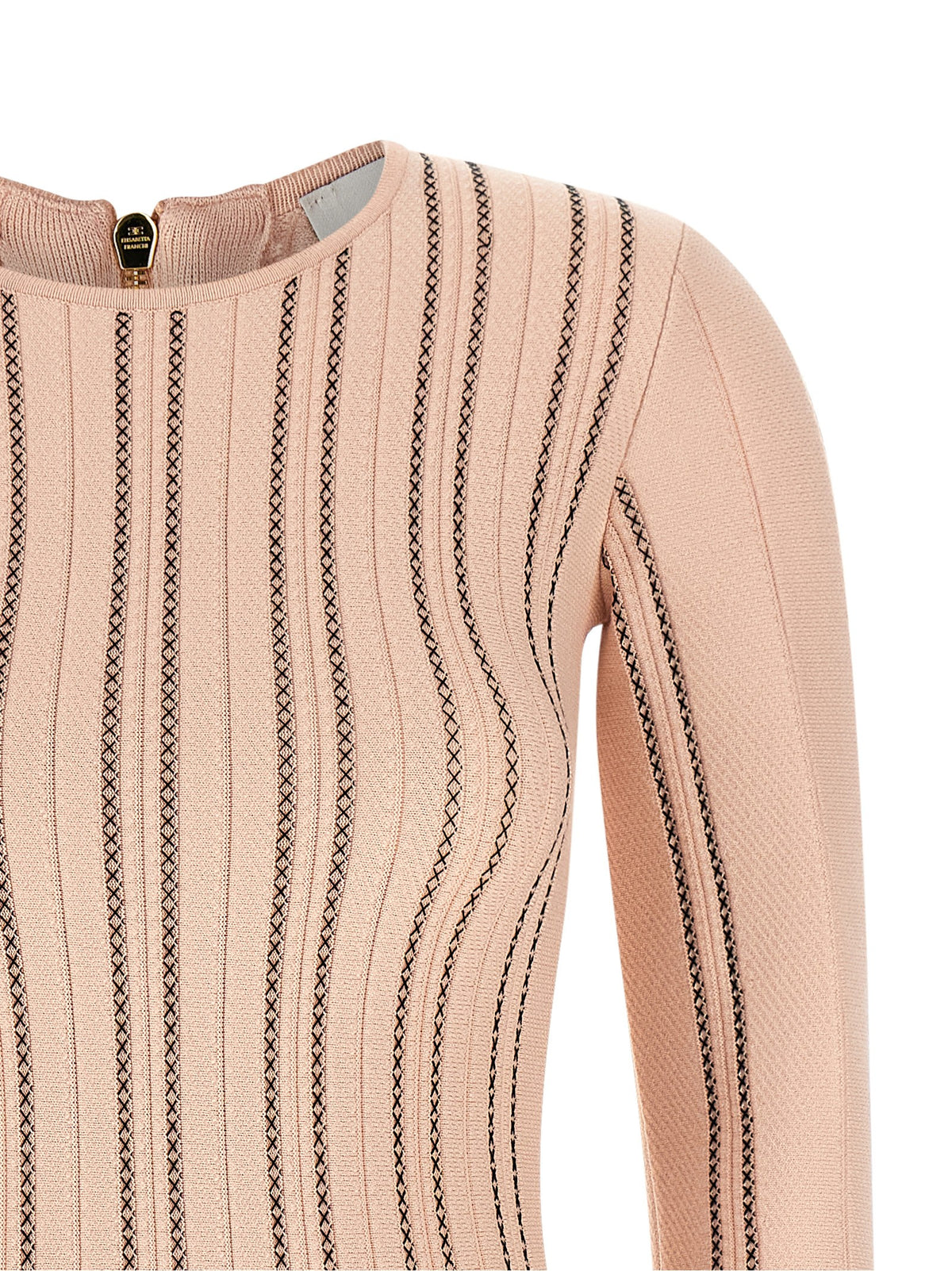 Pink origami knit dress