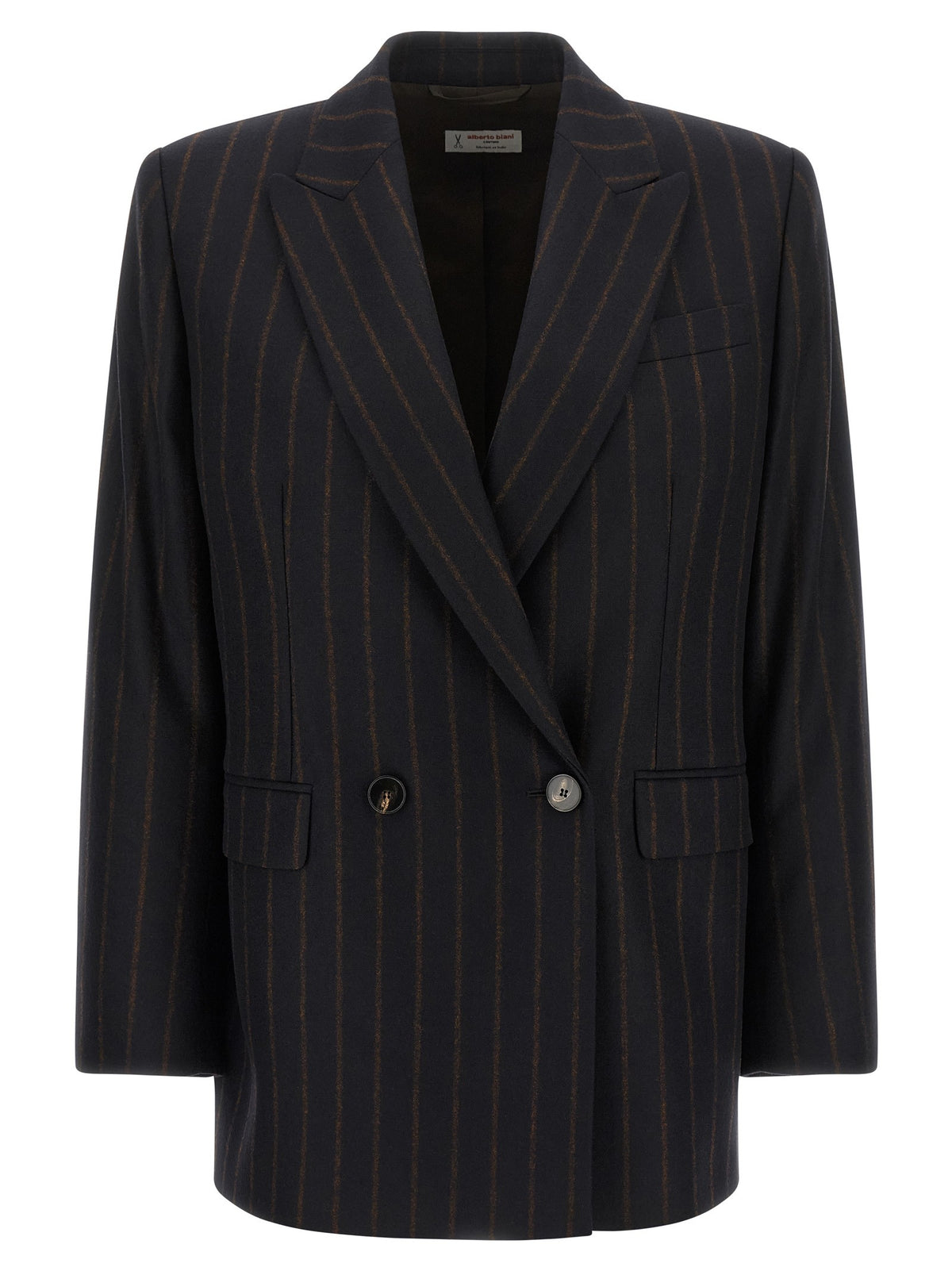 Pinstripe flannel blazer