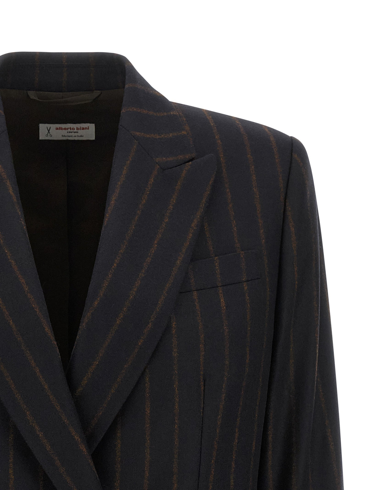 Pinstripe flannel blazer
