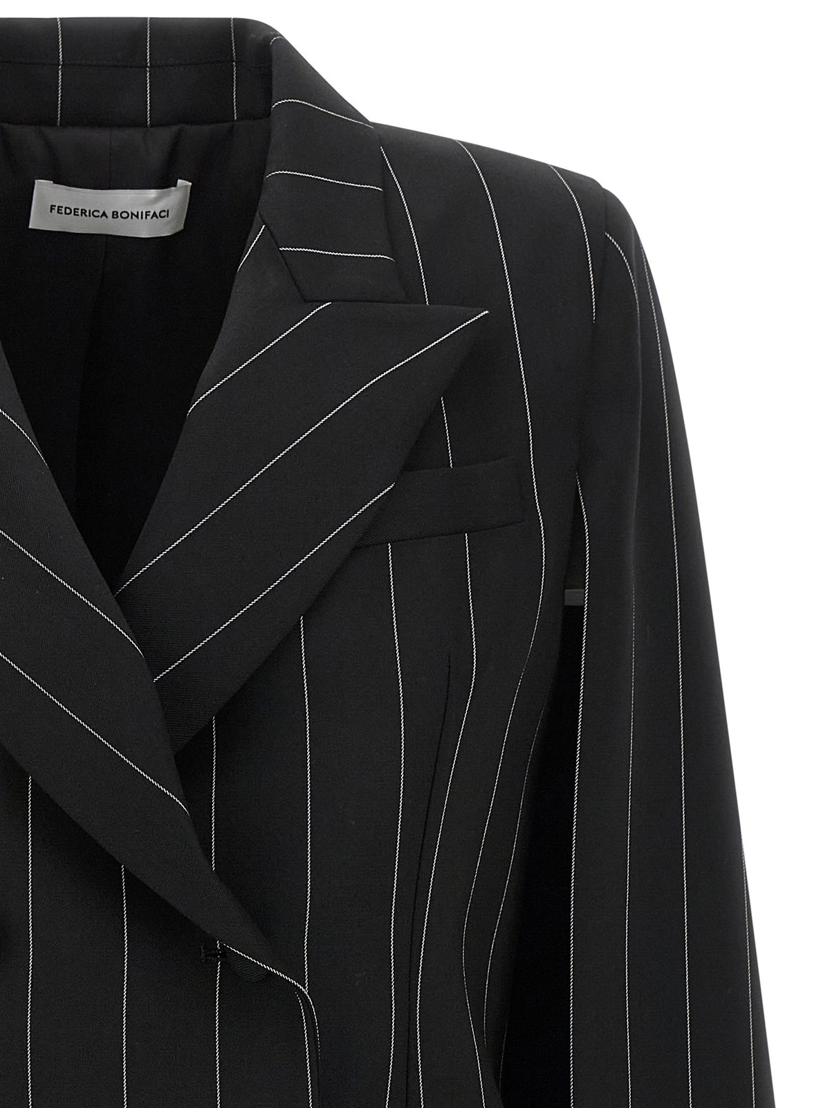 Pinstripe 'Tuxedo' cape