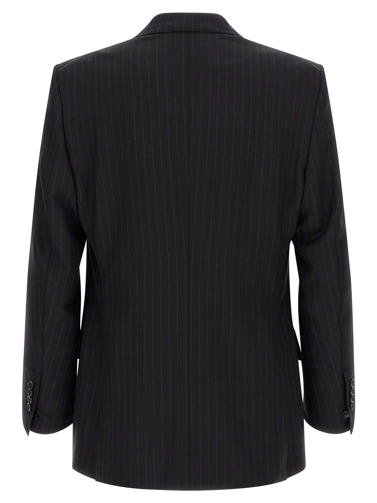 Pinstriped double-breasted dress