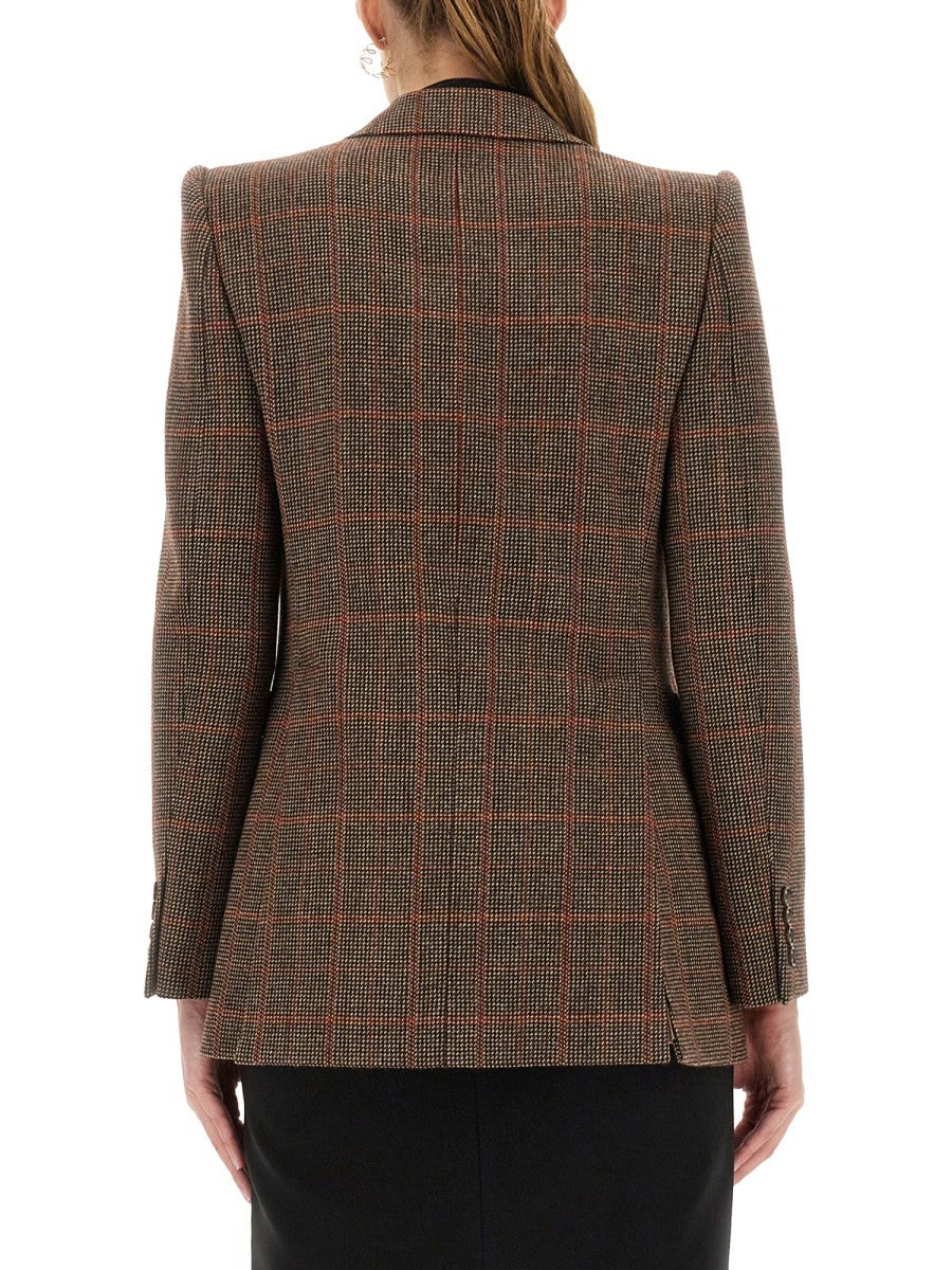 PLAID WOOL TAILORED JACKET