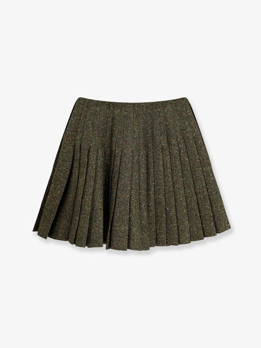 Pleated mini skirt