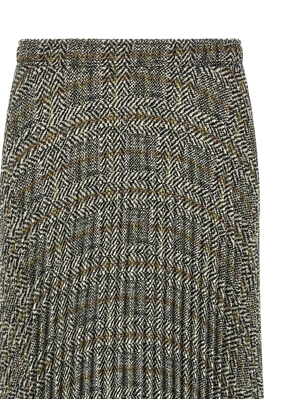 Pleated skirt with lace