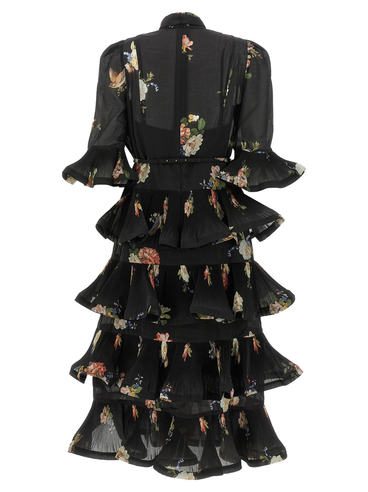 Pleated Sleeved dress
