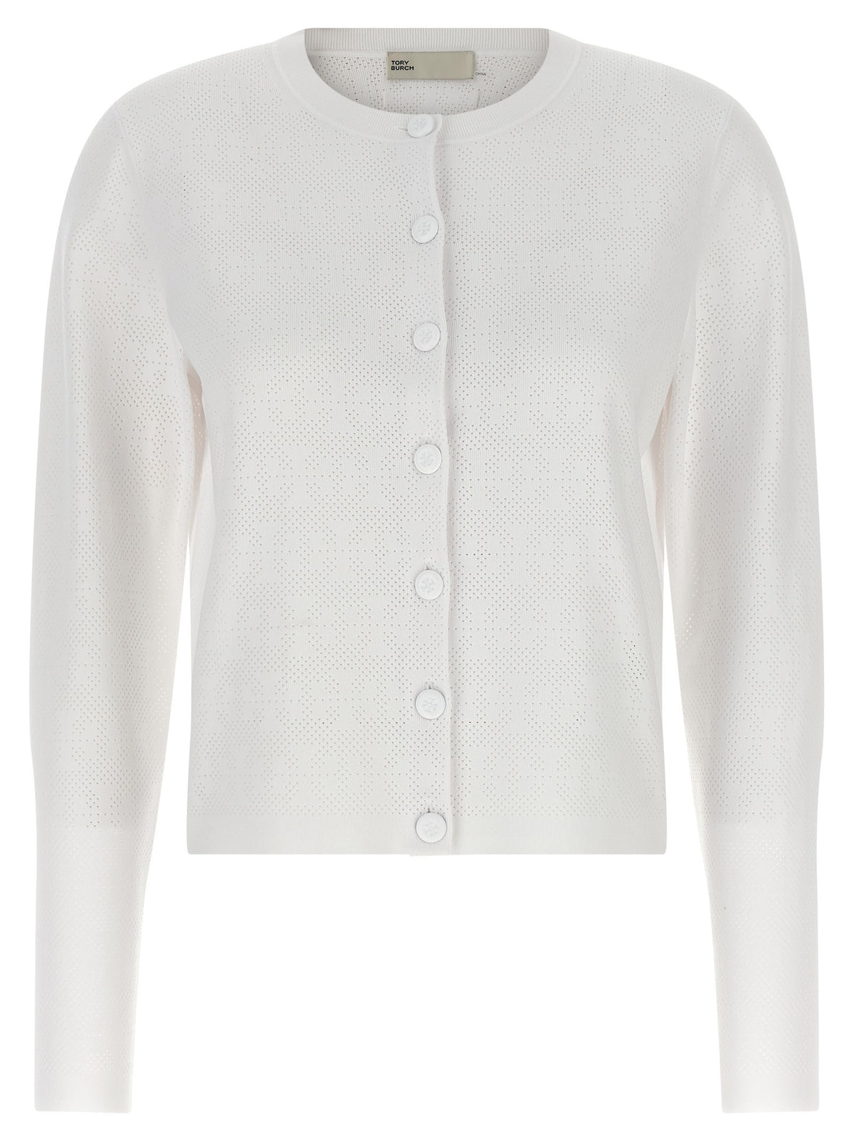 Pointelle viscose cardigan