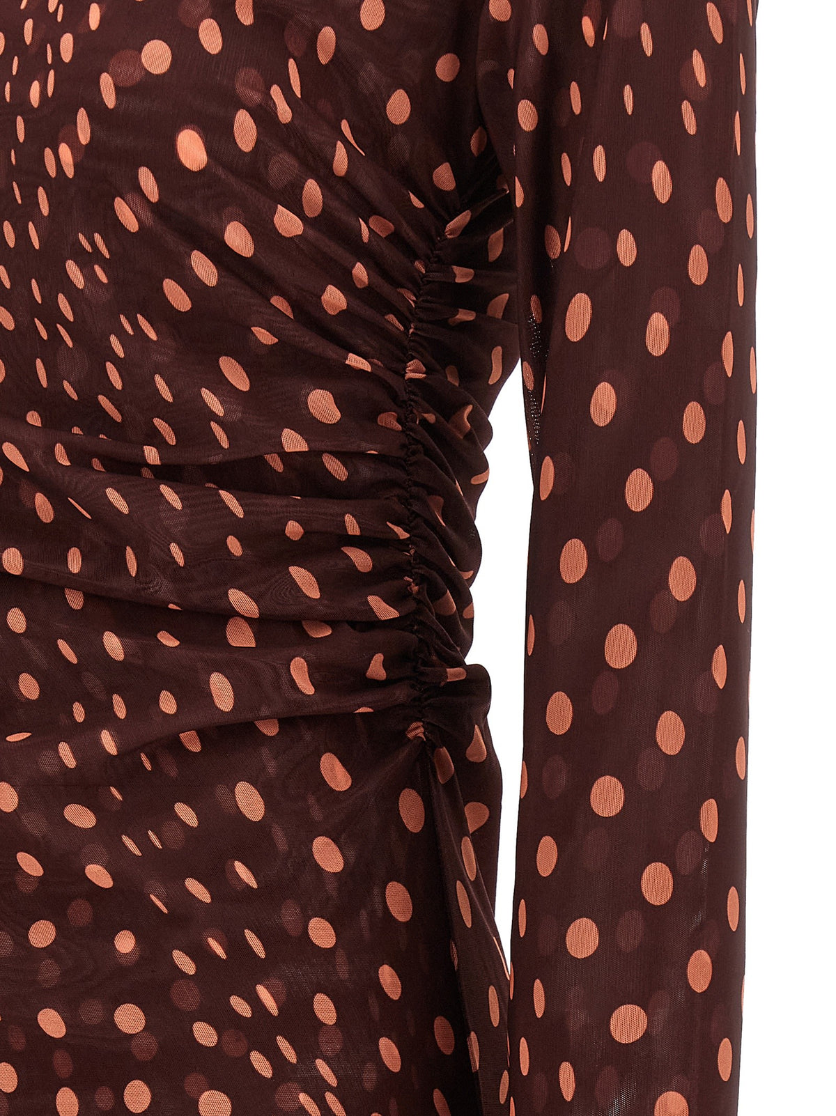 Polka dot mesh dress