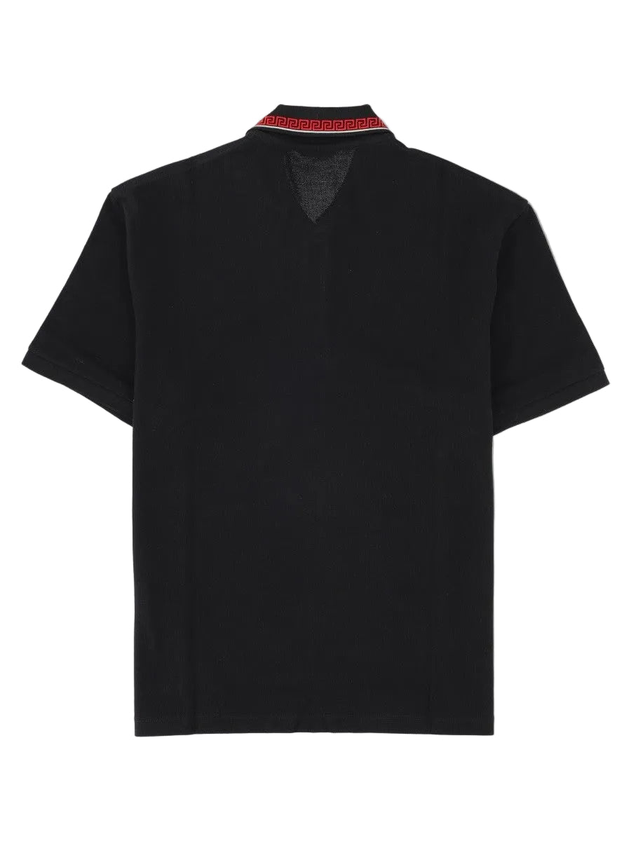 Polo Con Logo E Ricamo "Greca"