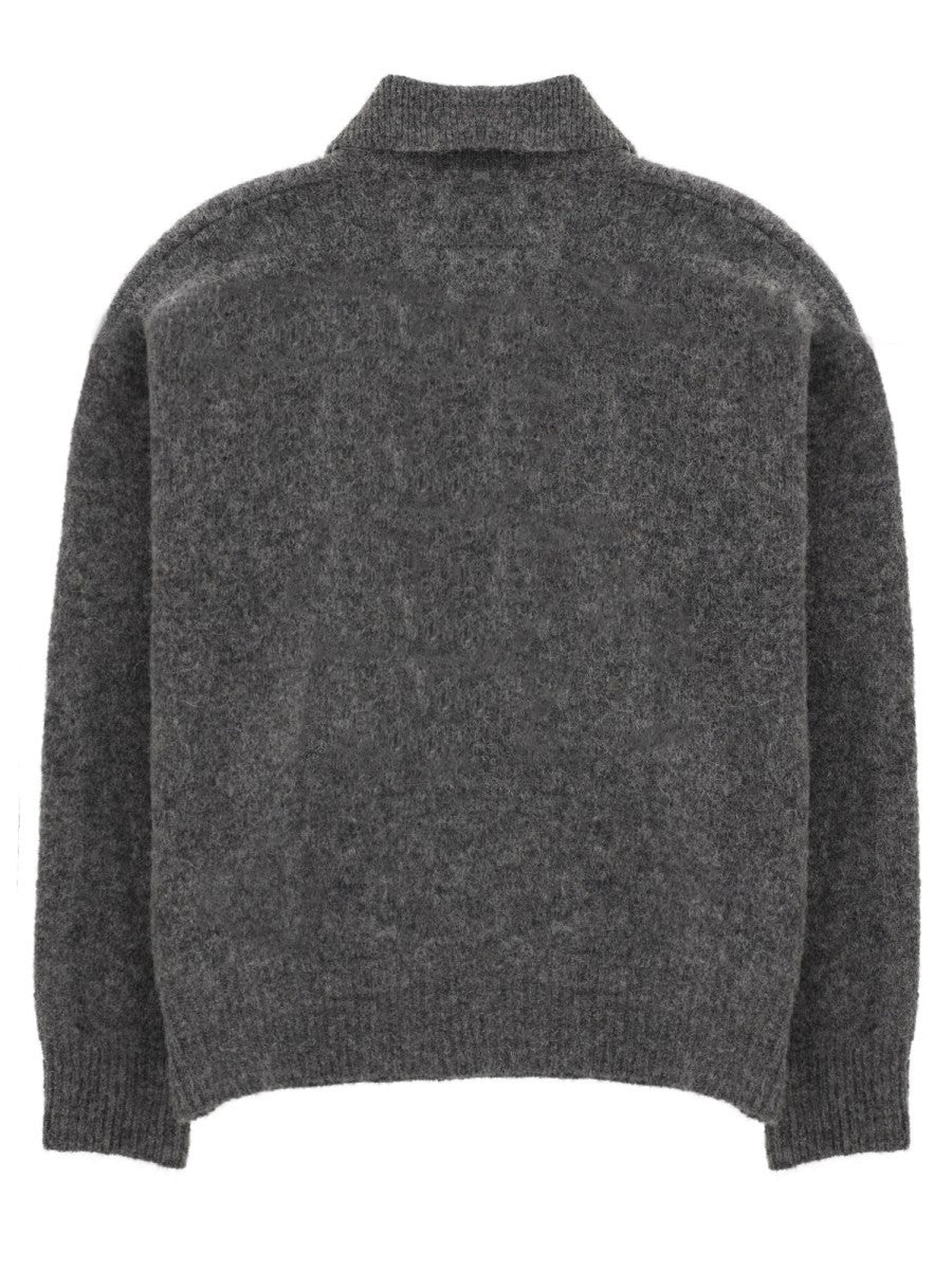 Polo in Maglia con Logo Ricamato