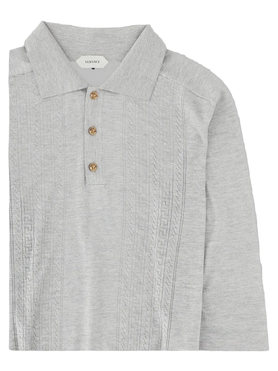 Polo In Maglia Di Seta e Cotone