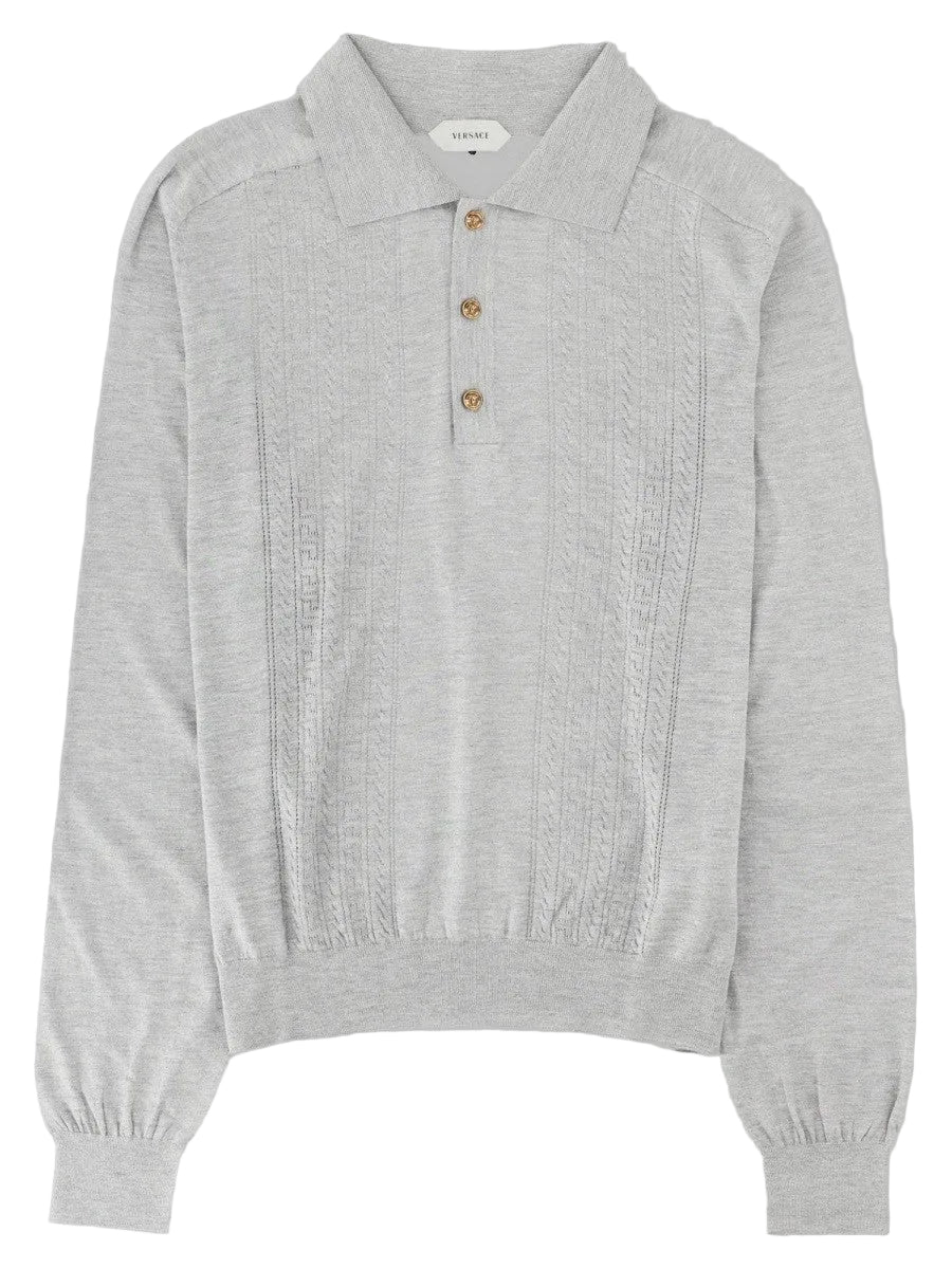 Polo In Maglia Di Seta e Cotone