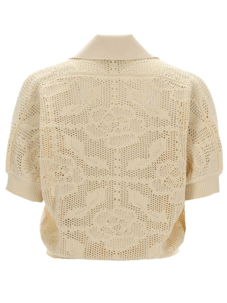 POLO IN MAGLIA TRAFORATA
