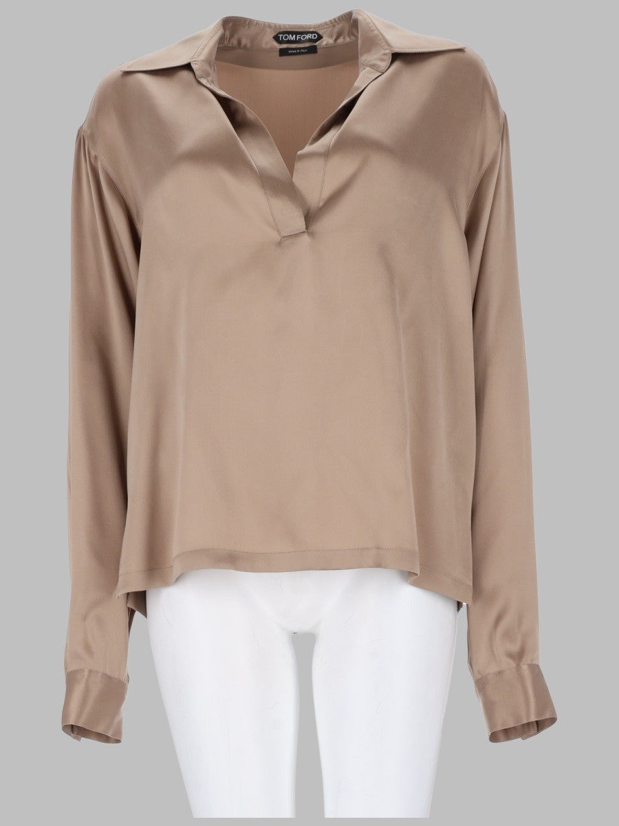POLO IN SATIN DI SETA