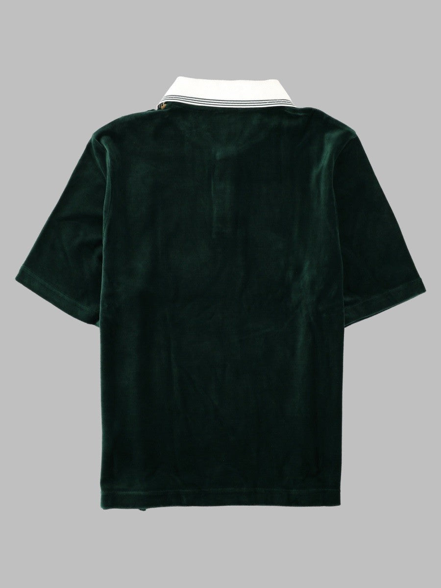Polo In Velluto Con Logo