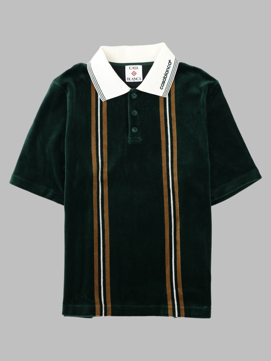 Polo In Velluto Con Logo
