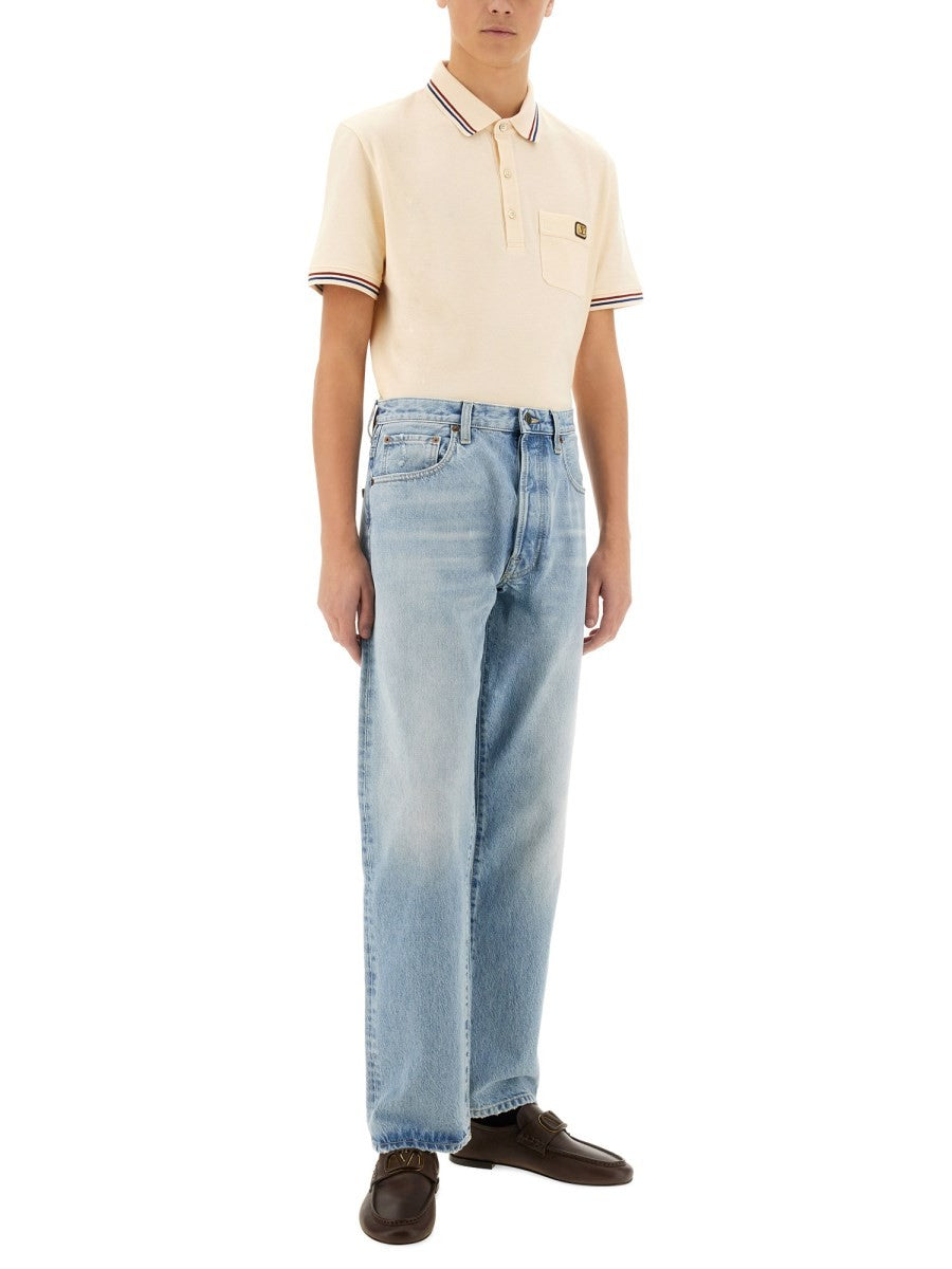 POLO SHIRT WITH VLOGO PATCH