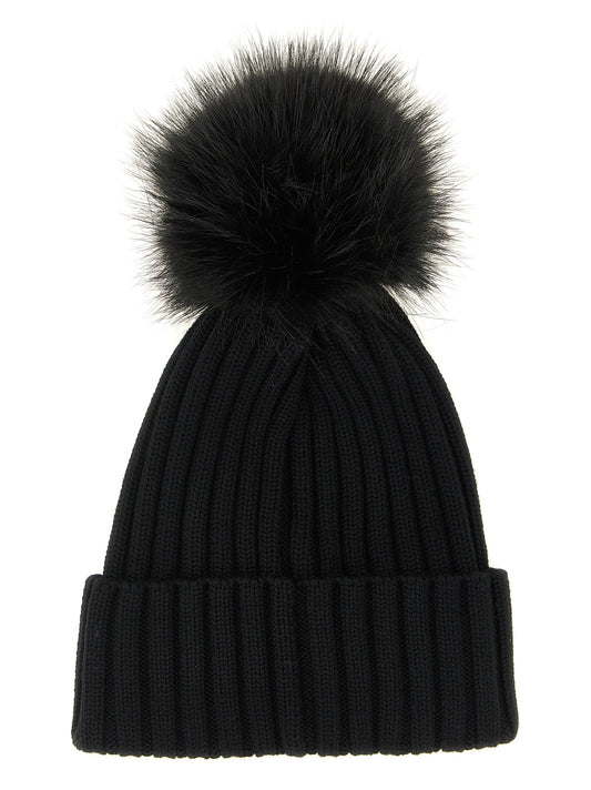 Pompon wool beanie