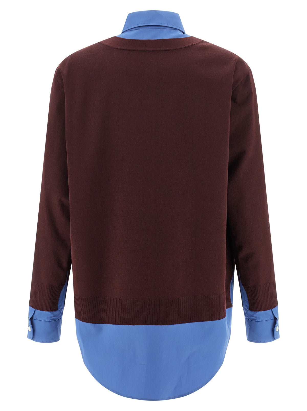 Poplin and cashmere shirt