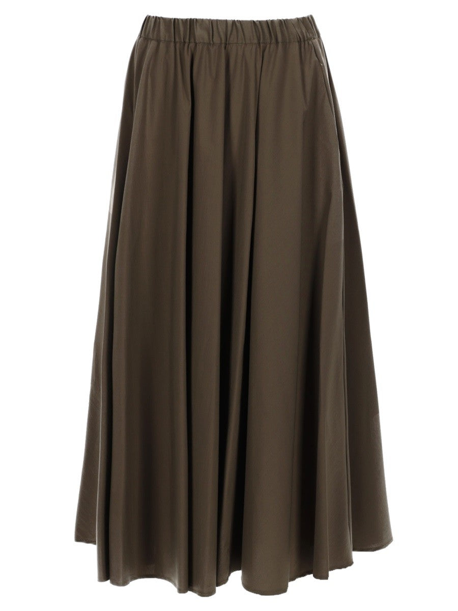 POPLIN MIDI SKIRT