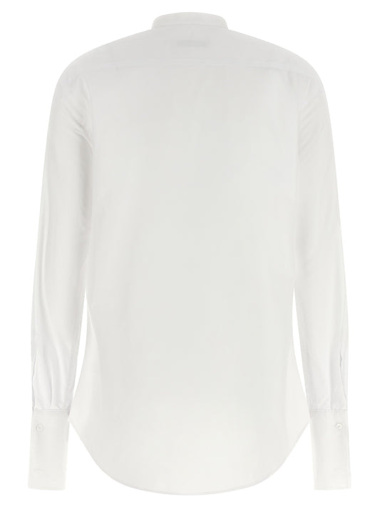 poplin shirt with plastron piqué