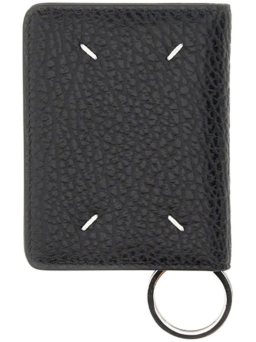 PORTACARTE BIFOLD CON PORTACHIAVI "FOUR STITCHES"