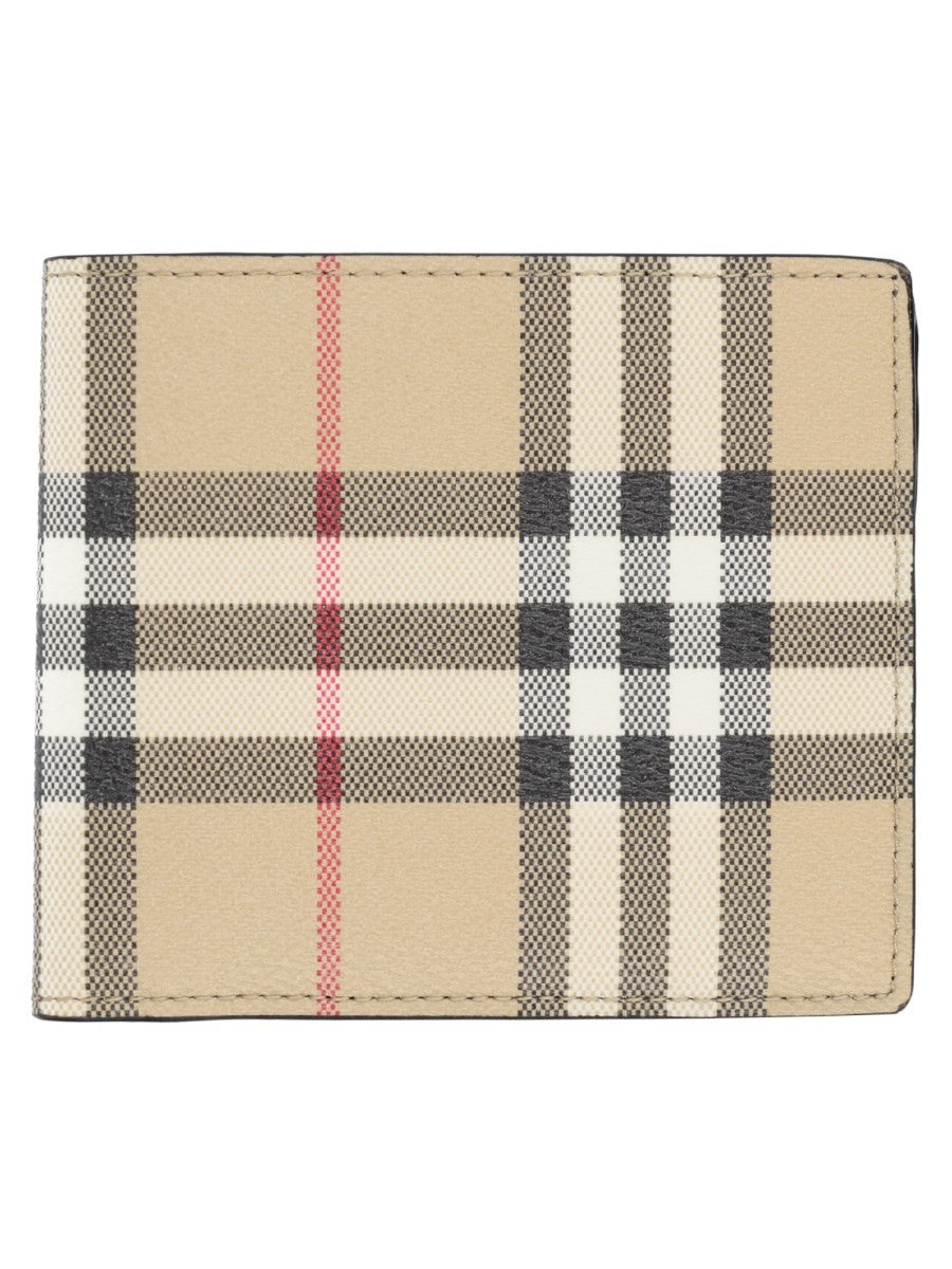 Portafoglio Bifold con Stampa "Check"