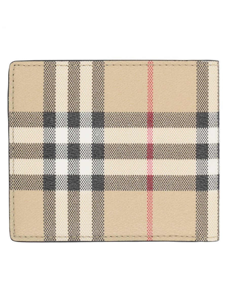 Portafoglio Bifold con Stampa "Check"