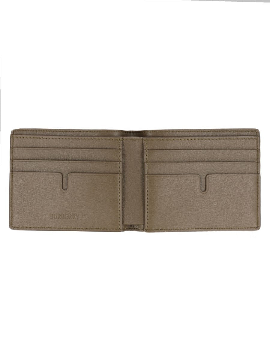 Portafoglio Bifold con Stampa Check