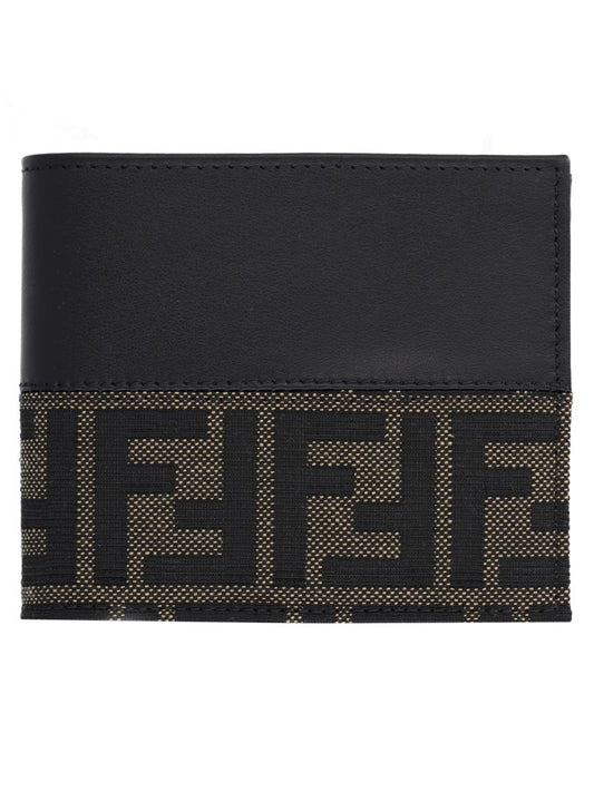 Portafoglio Bifold FF con Fascia in Jacquard