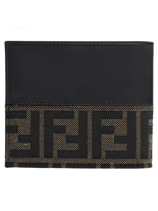Portafoglio Bifold FF con Fascia in Jacquard