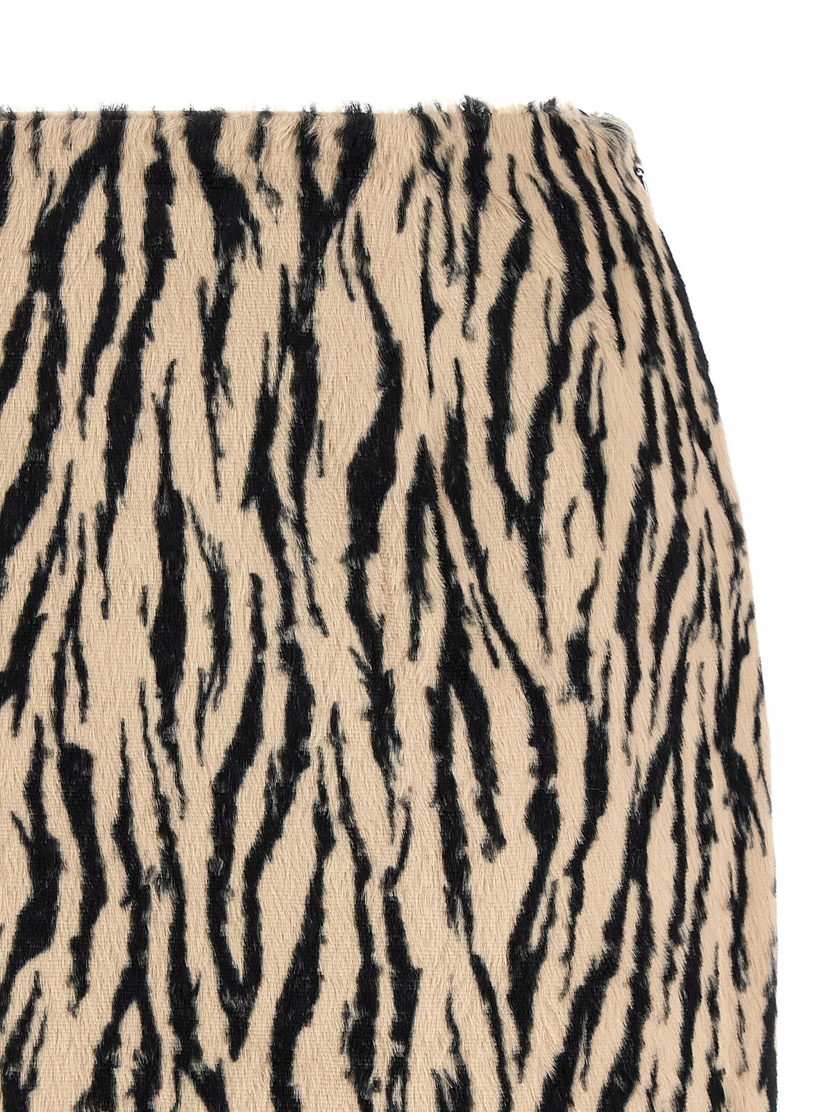 'Printed Faux Fur' skirt