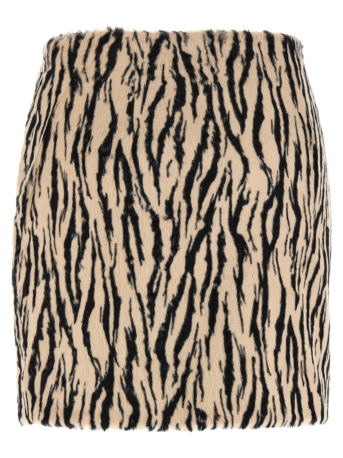 'Printed Faux Fur' skirt