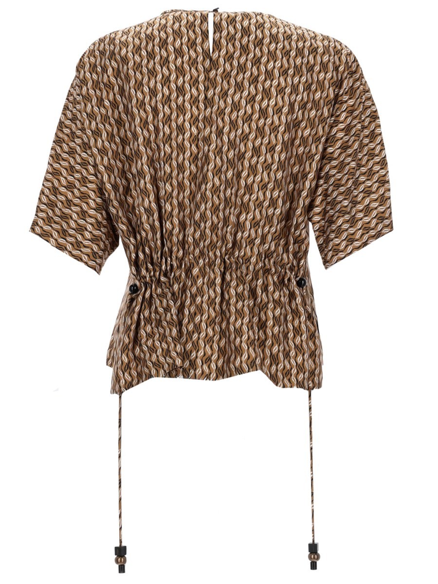 PRINTED SILK BLOUSE