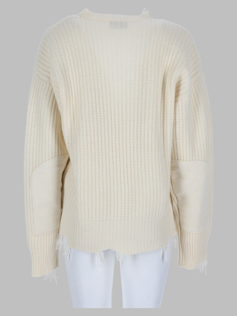 Pullover Distressed Con Scollo A V