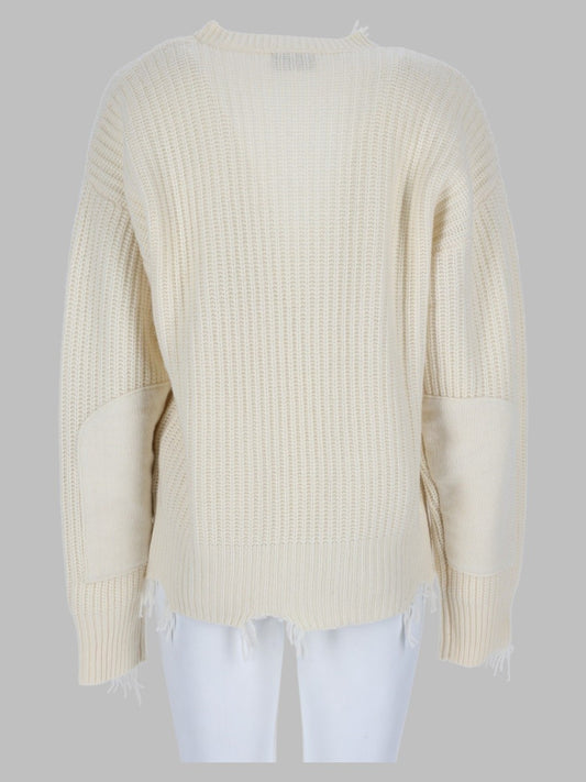Pullover Distressed Con Scollo A V