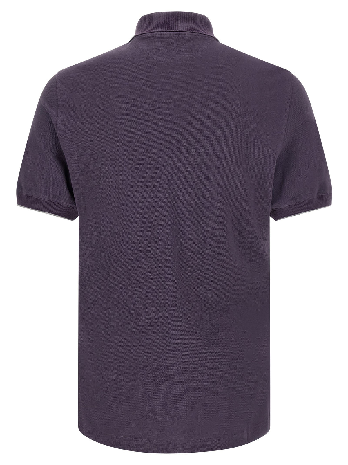 Purple logo embroidery polo shirt
