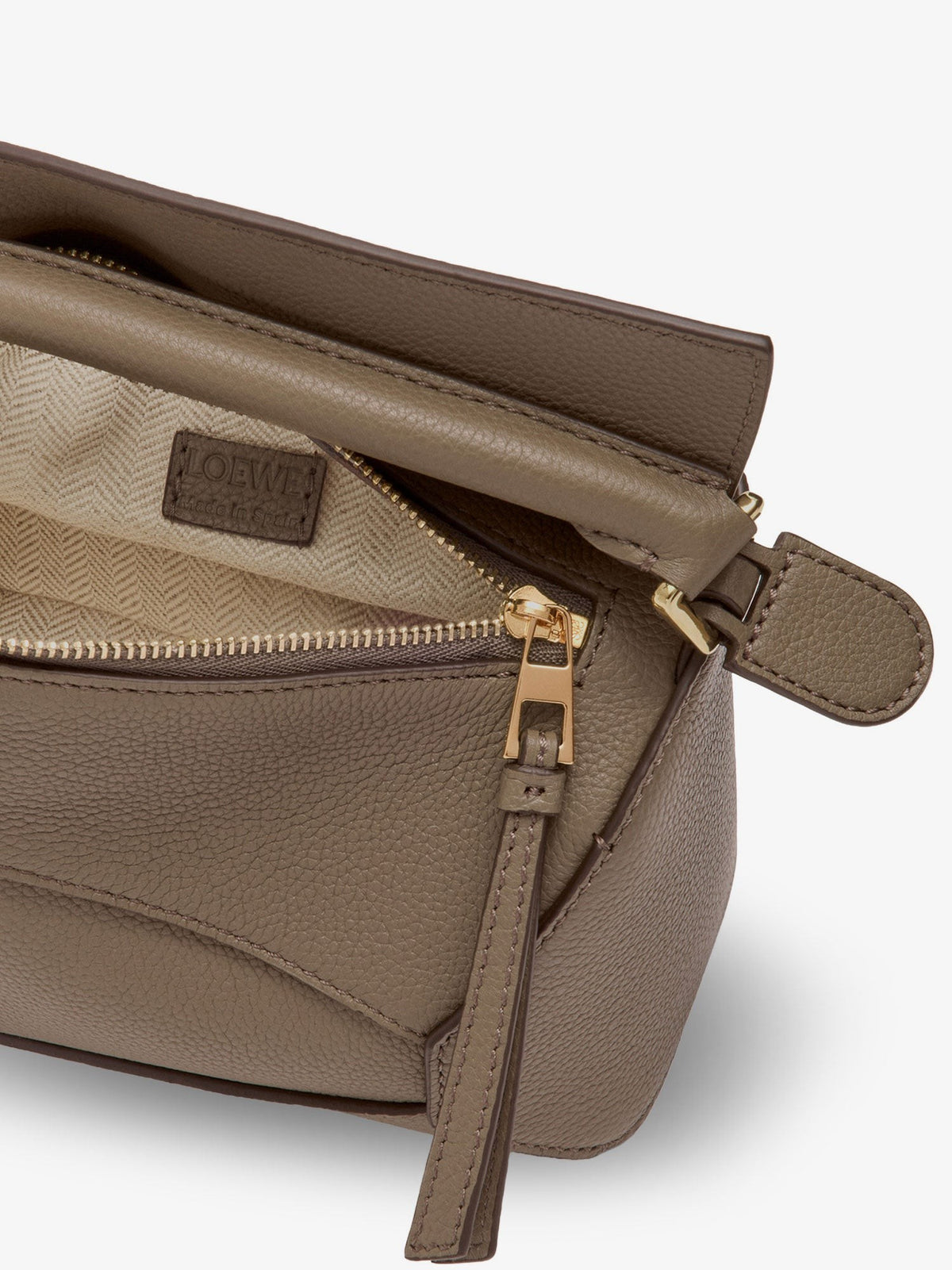 Puzzle Edge Mini Leather Handbag