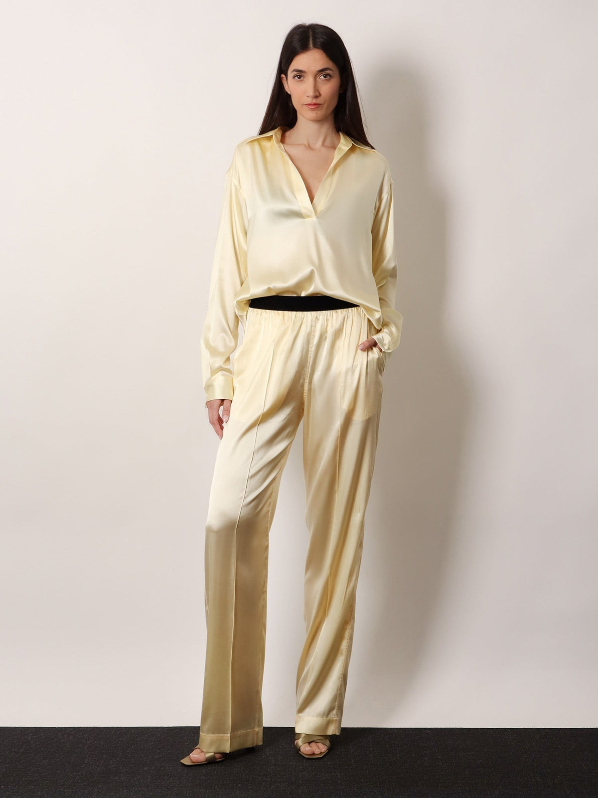 Pyjamas stretch satin trousers