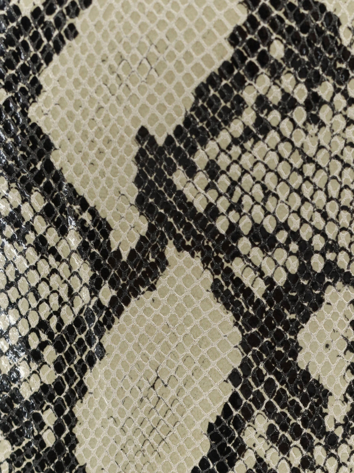 Python-print leather midi skirt